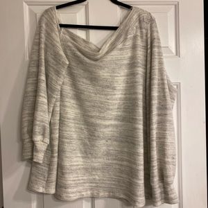 NWT Heather Gray Triblend One Shoulder Top